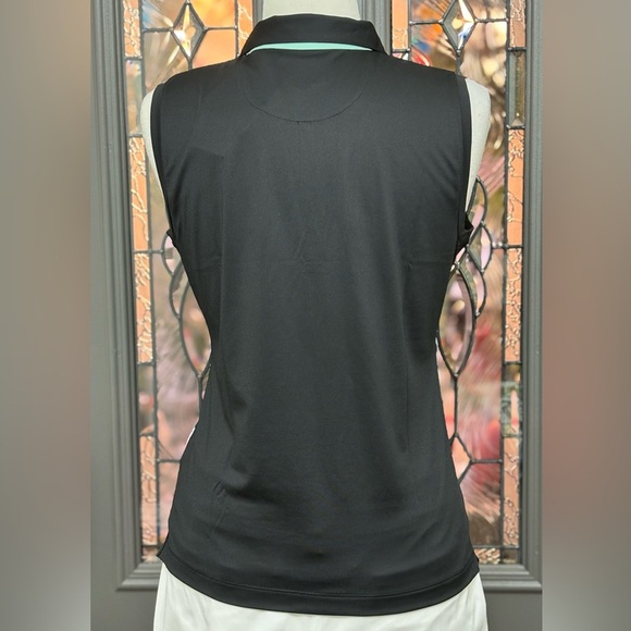 NWT- EP Pro Tour Tech Black Multi Paradise Found Golf/Tennis Polo - Picture 4 of 6